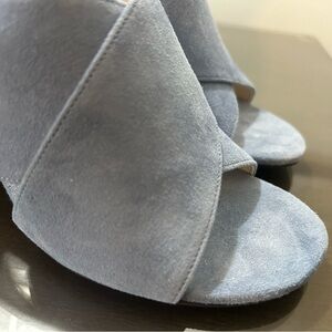 Cole Haan Suede block heel  Blue Women's Shoes slip on sandals size 7